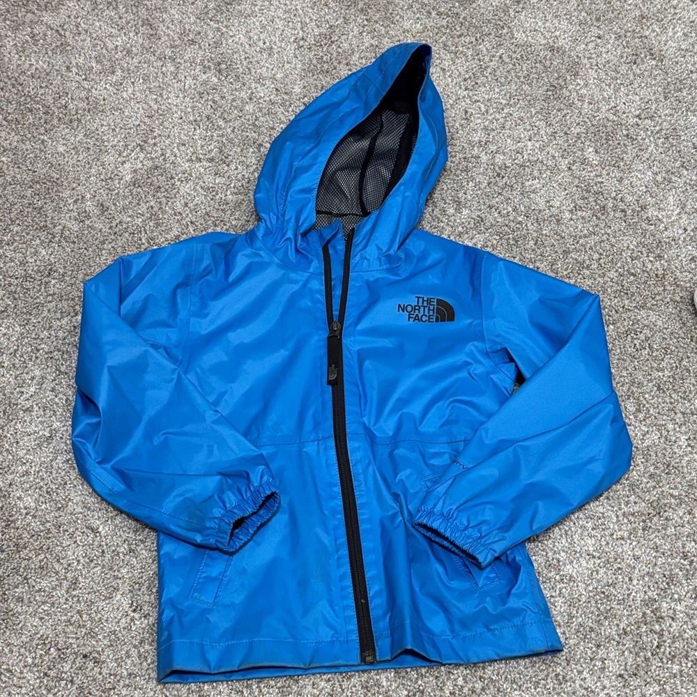 The North Face Boys Blue Hooded Rain Jacket